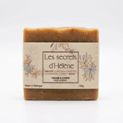 Savon naturel au curcuma, jus de carotte et karité