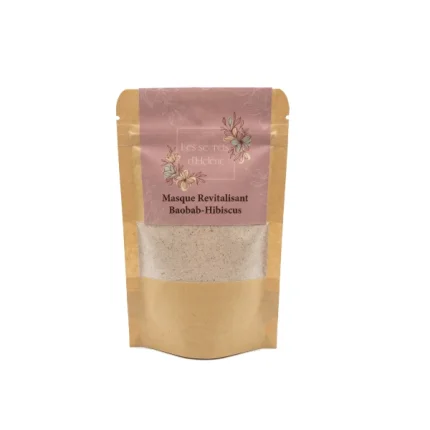 Masque visage naturel au baobab et hibiscus