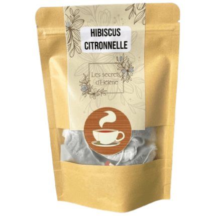 Infusion naturelle hibiscus “Bissap”, citronnelle et menthe